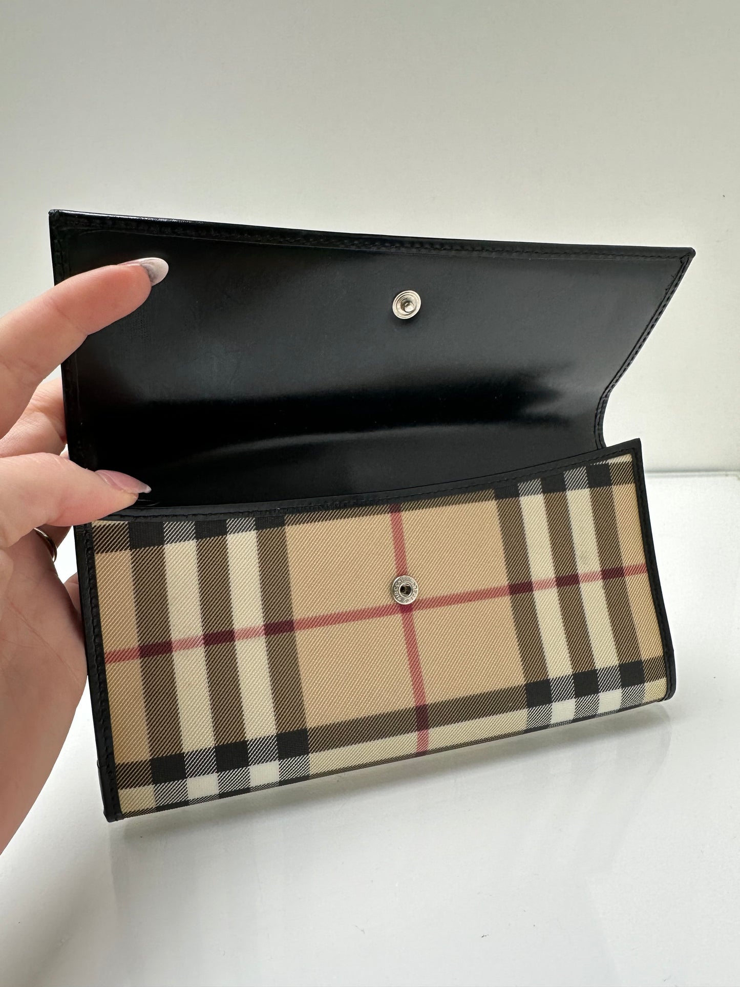 Burberry Tartan Snap Long Wallet