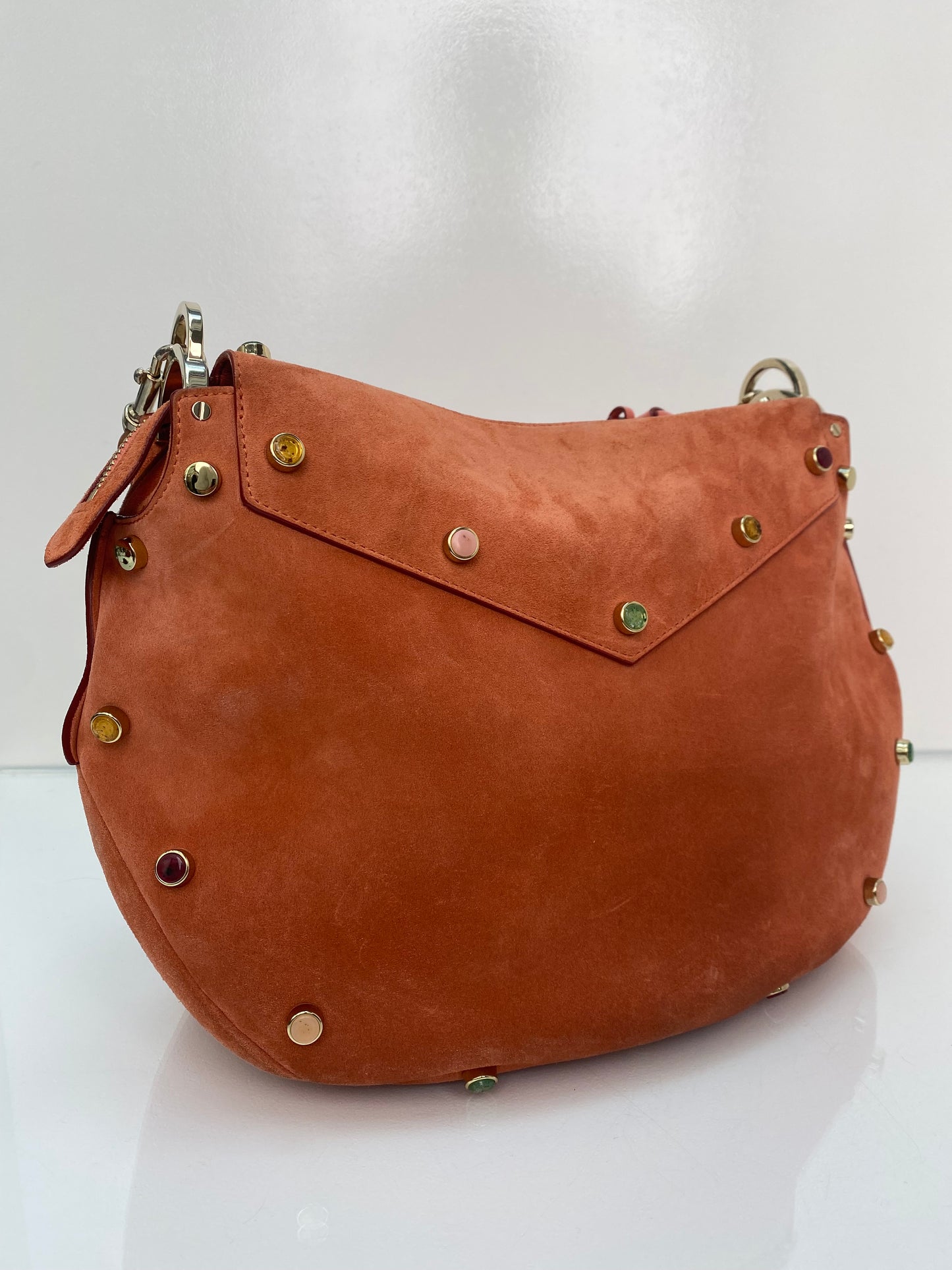 Jimmy Choo Orange Suede Hobo Bag (As Is)