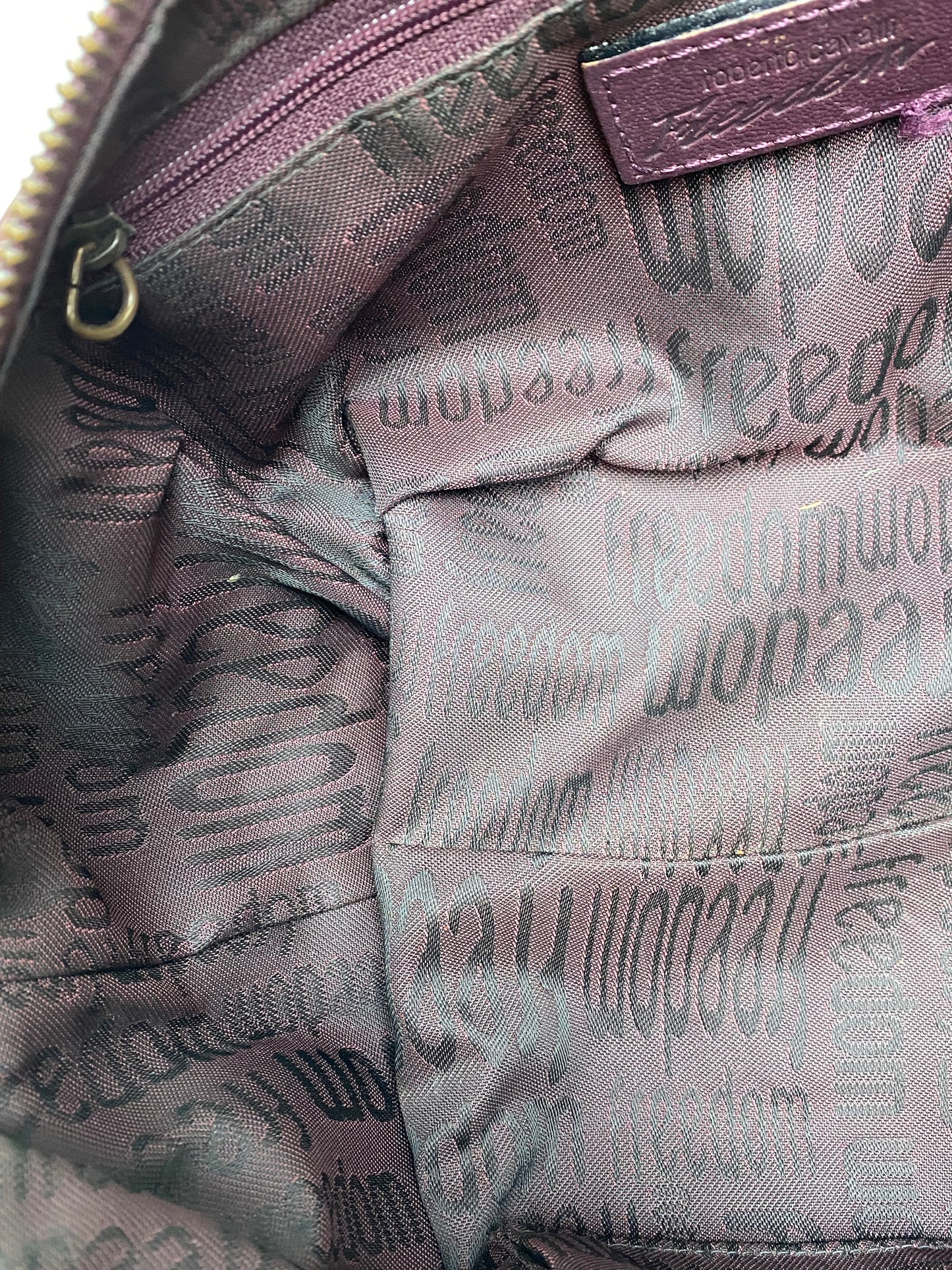 Roberto Cavalli Vintage Purple Freedom Bag