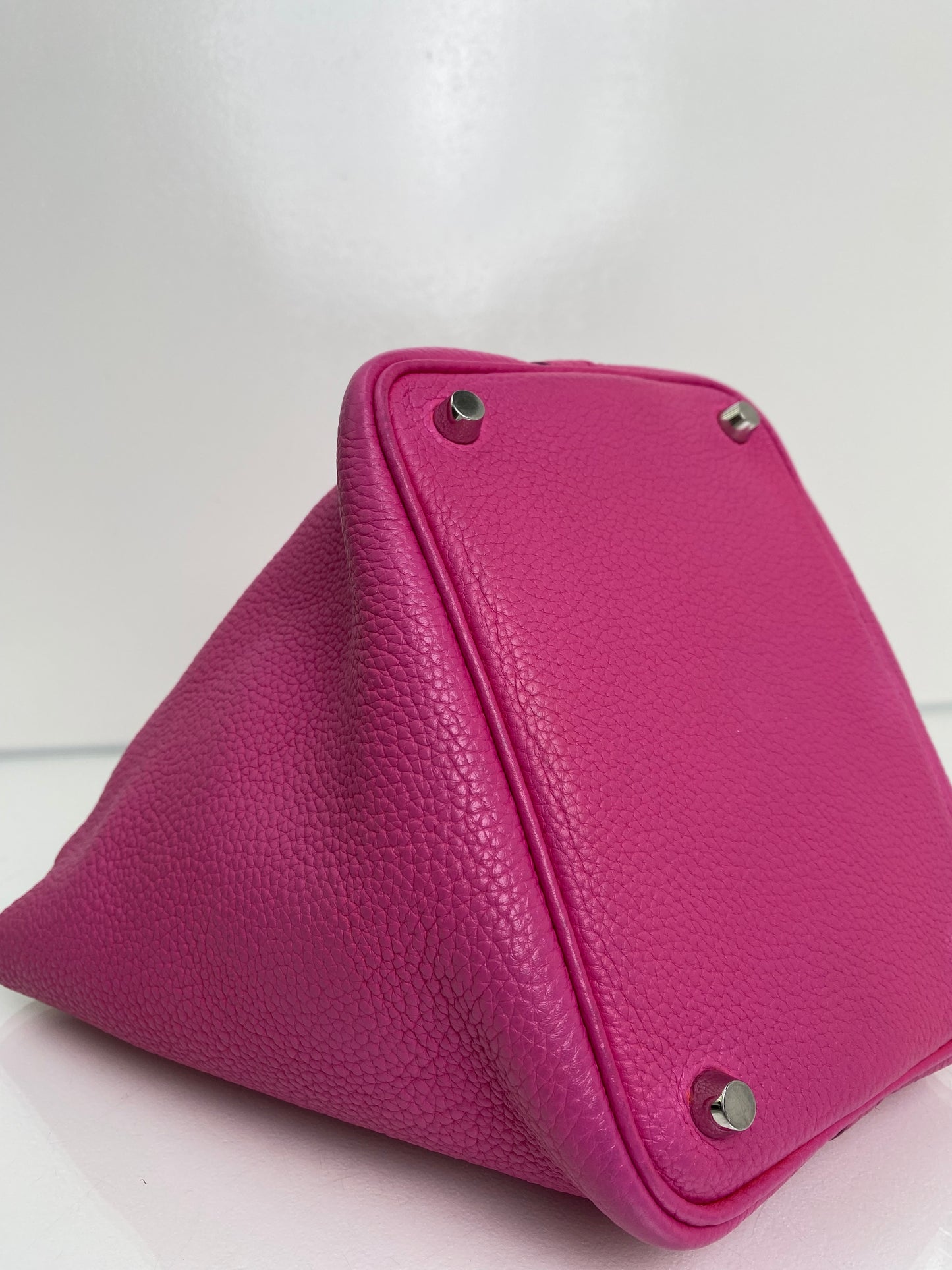 Hermes Picotin 18 Rose Mexico Clemence PHW #R