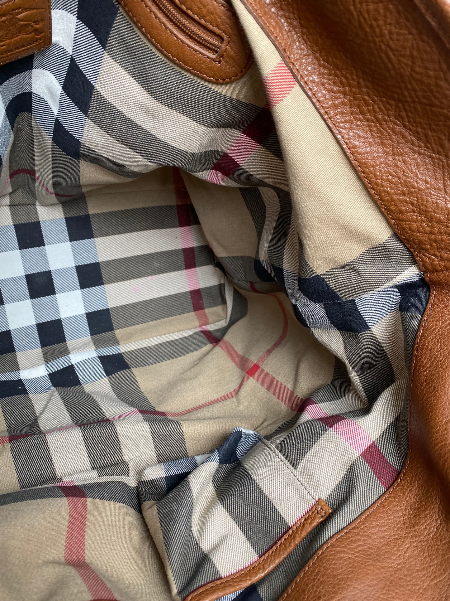 Burberry Brown Raffia Nautical Tote GHW