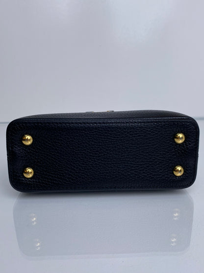 Louis Vuitton Black Mini Capucines Bag GHW