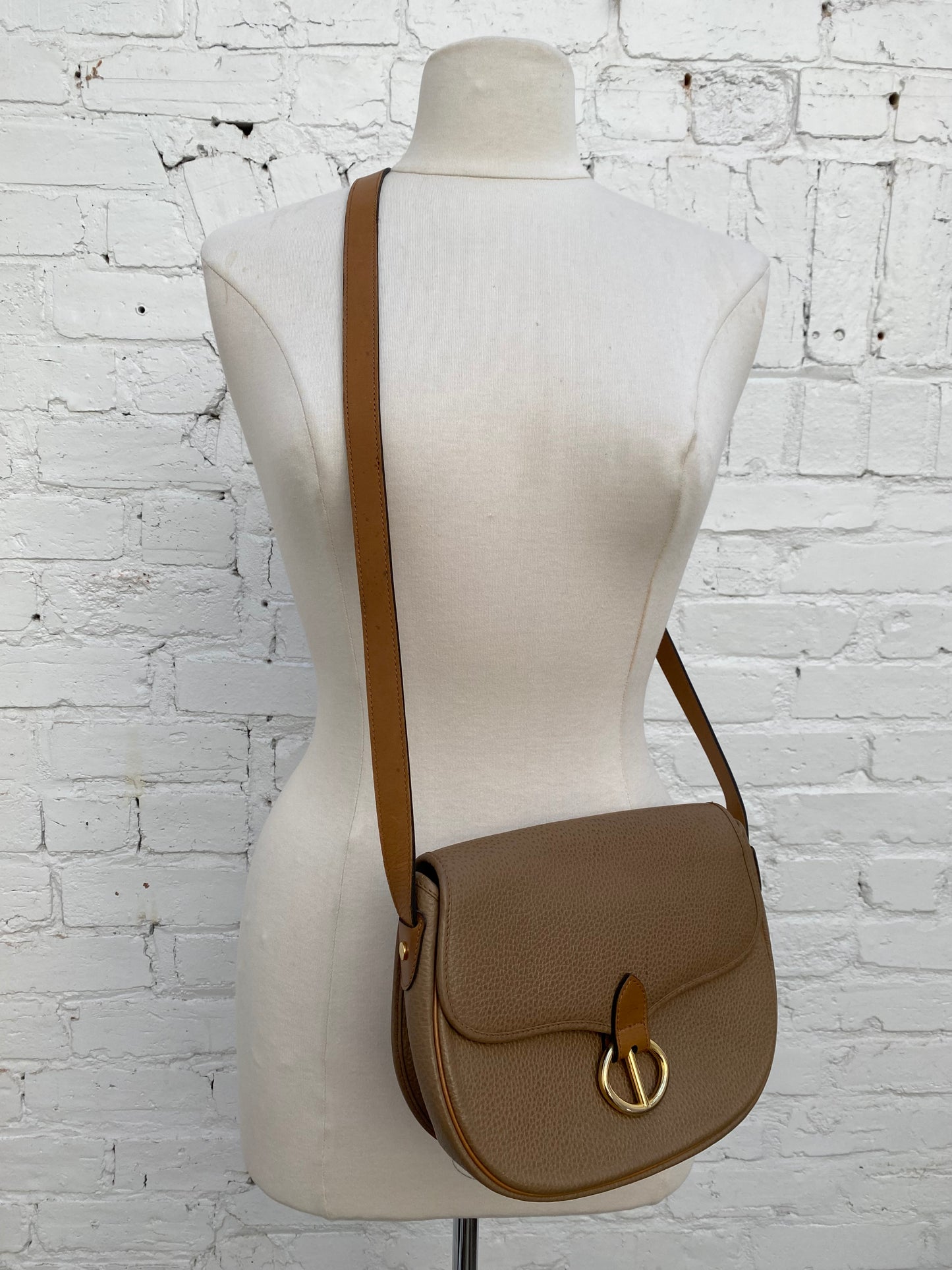 Dior Vintage Brown Crossbody Bag GHW