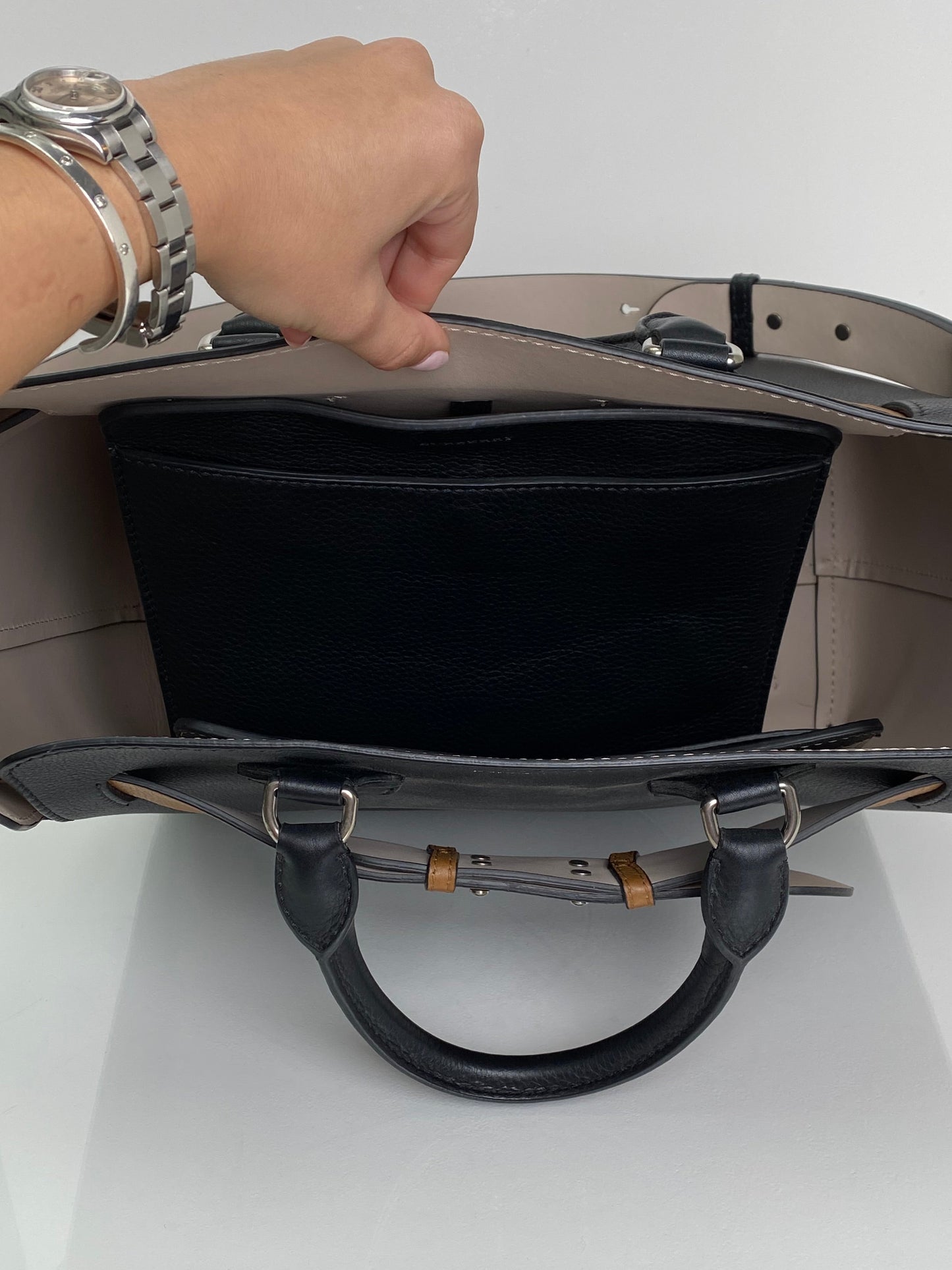 Burberry Black & Brown Marais Belt Bag SHW