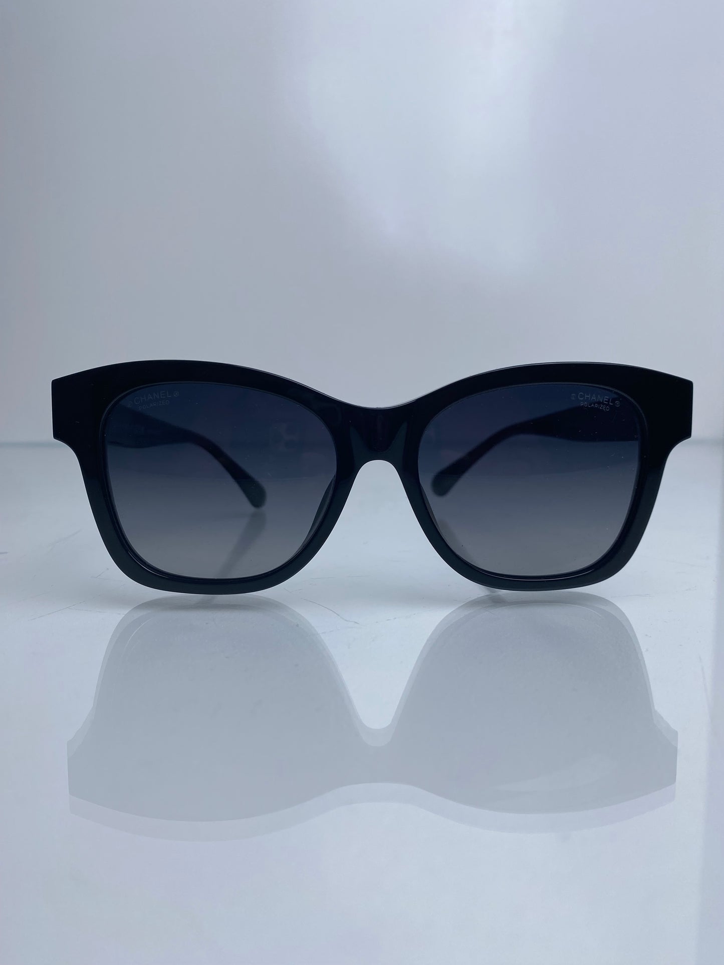 Chanel Black Micro CC Pearl Wayfair Sunglasses