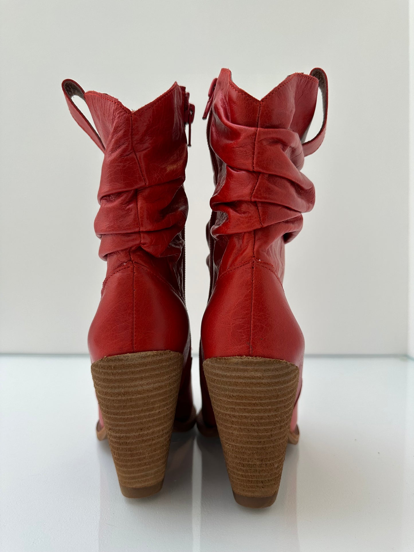 Jeffrey Campbell Red Cowboy Boots, 7