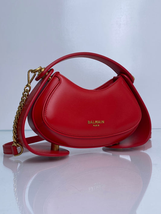 Balmain Jolie Madame Red Leather Bag GHW