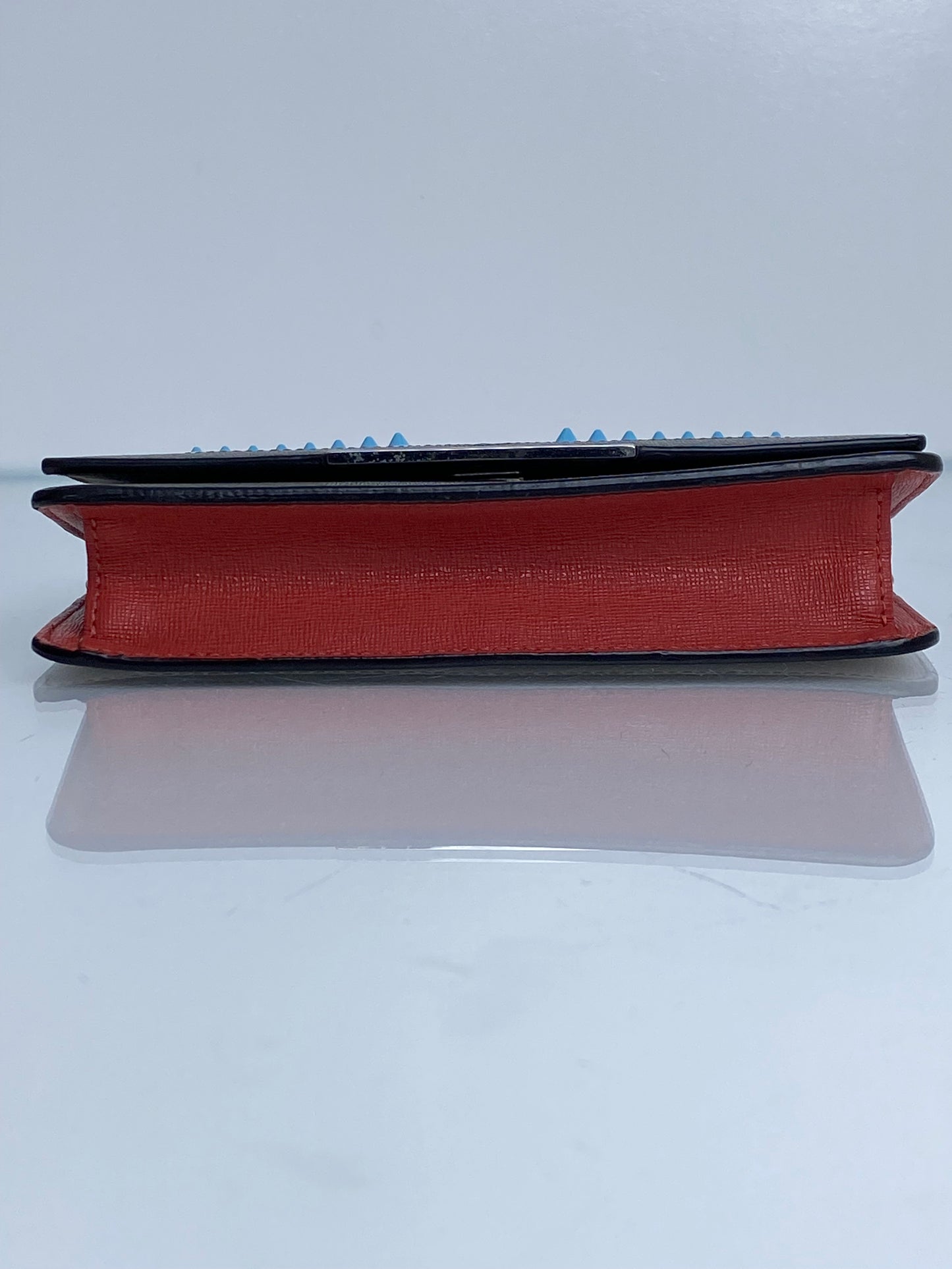 Fendi Leather Monster Grey/Blue Crossbody Bag SHW