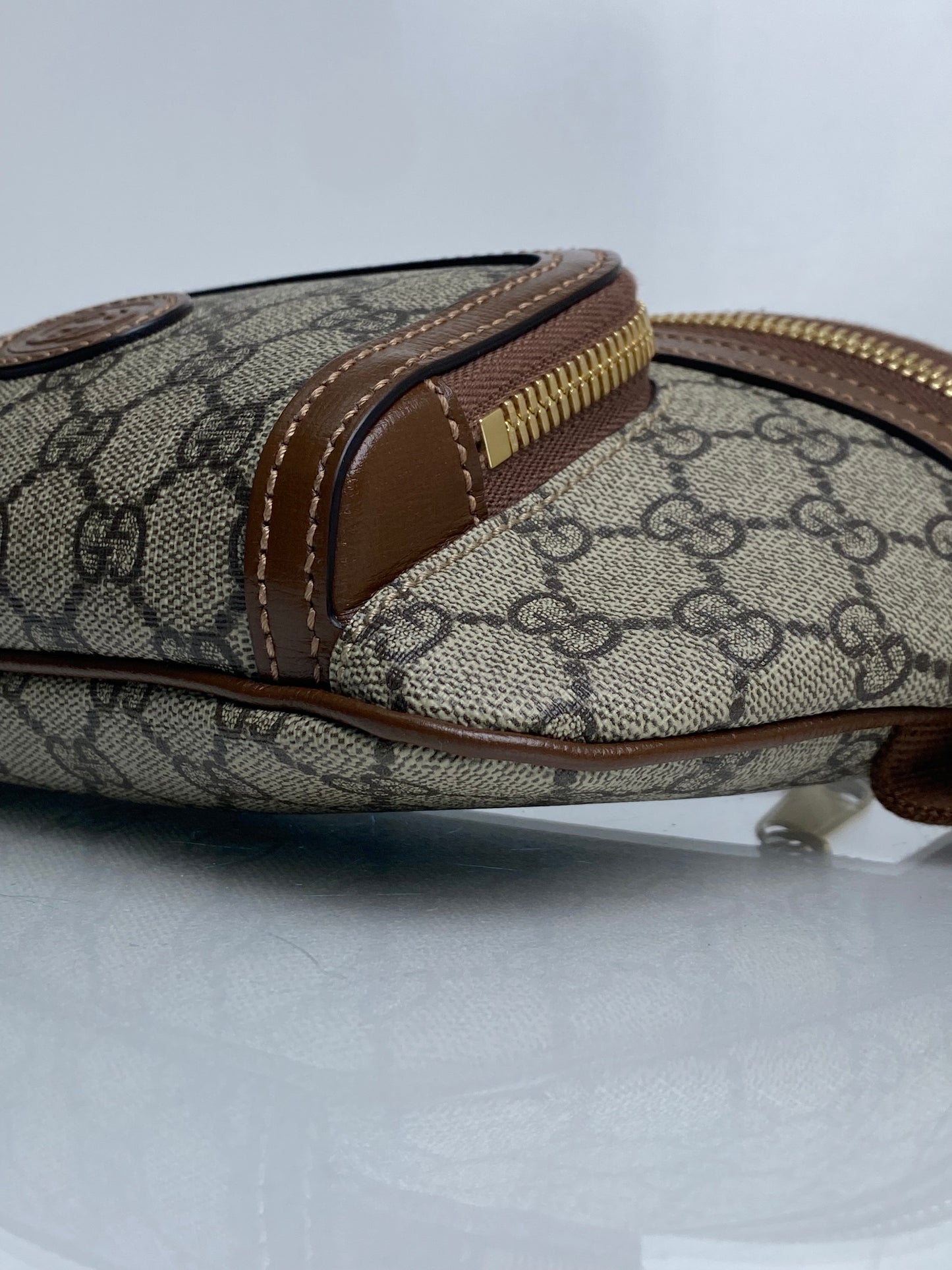 Gucci Monogram & Brown Bum Bag GHW