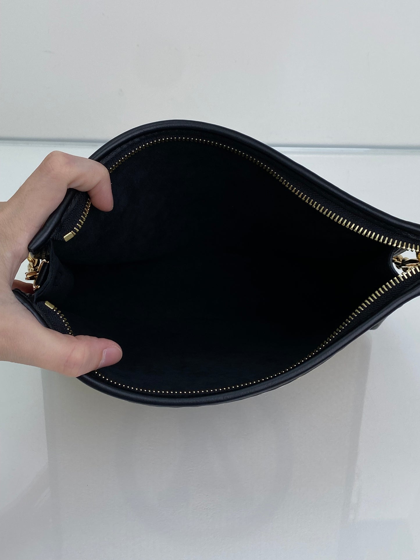 Louis Vuitton Tan & Black Raffia Toiletry Pouch On Chain GHW