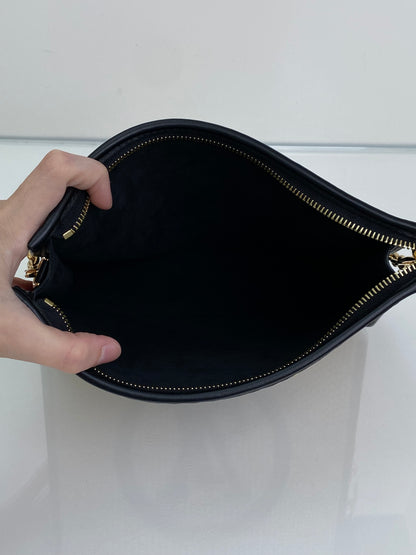 Louis Vuitton Tan & Black Raffia Toiletry Pouch On Chain GHW