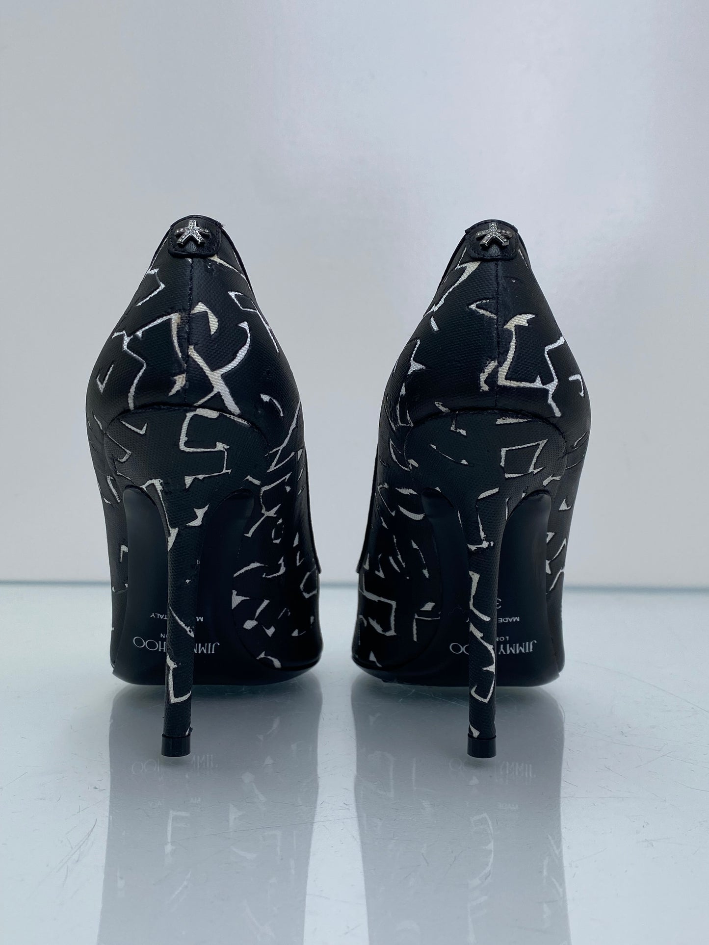 Jimmy Choo X Eric Hayes Black & White Heels, 39