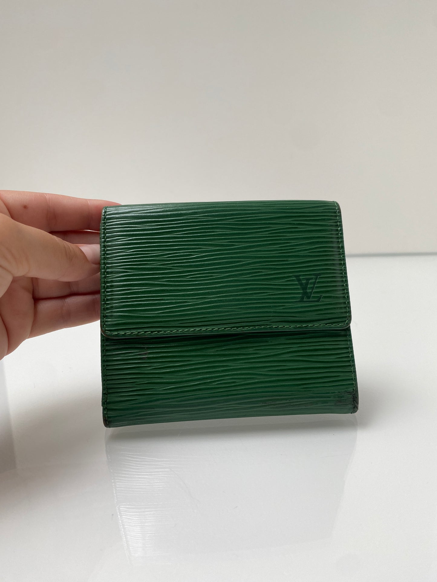 Louis Vuitton Green Epi Compact Wallet