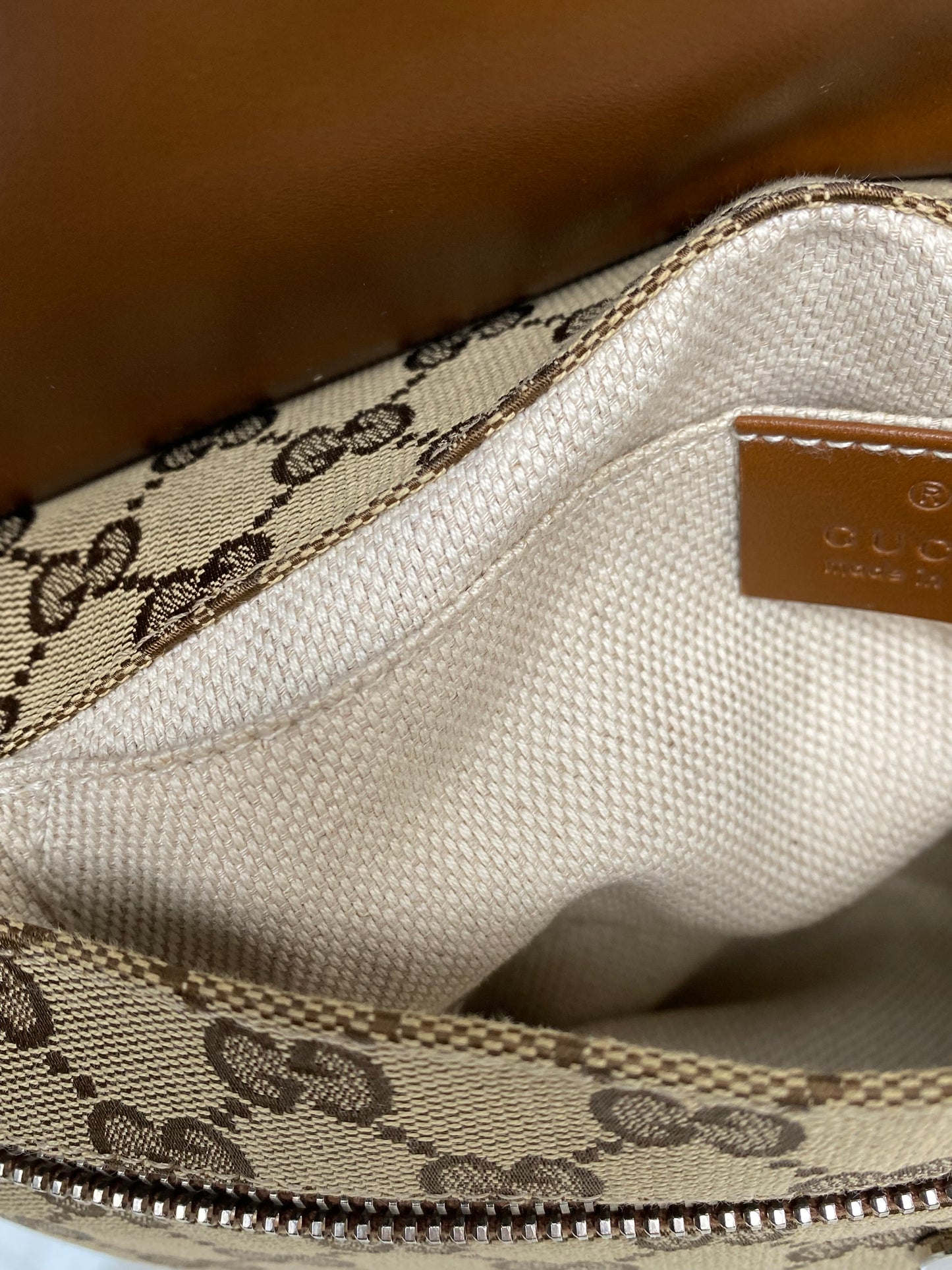 Gucci Brown Canvas Bum Bag