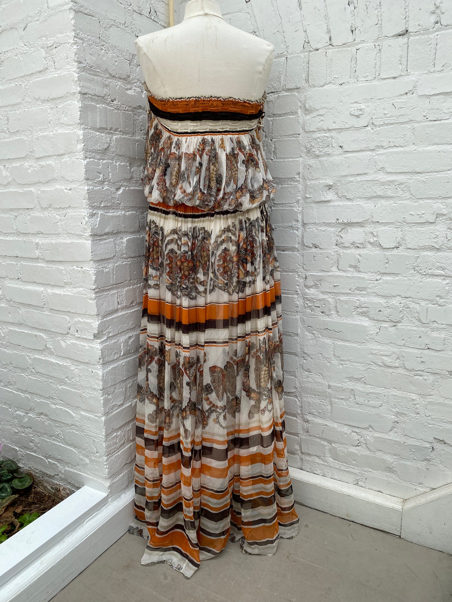 Gucci Orange, Black & Cream Dress, 42