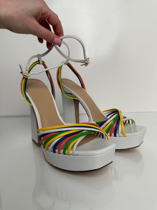 Veronica Beard White & Multicolor Heels, 9