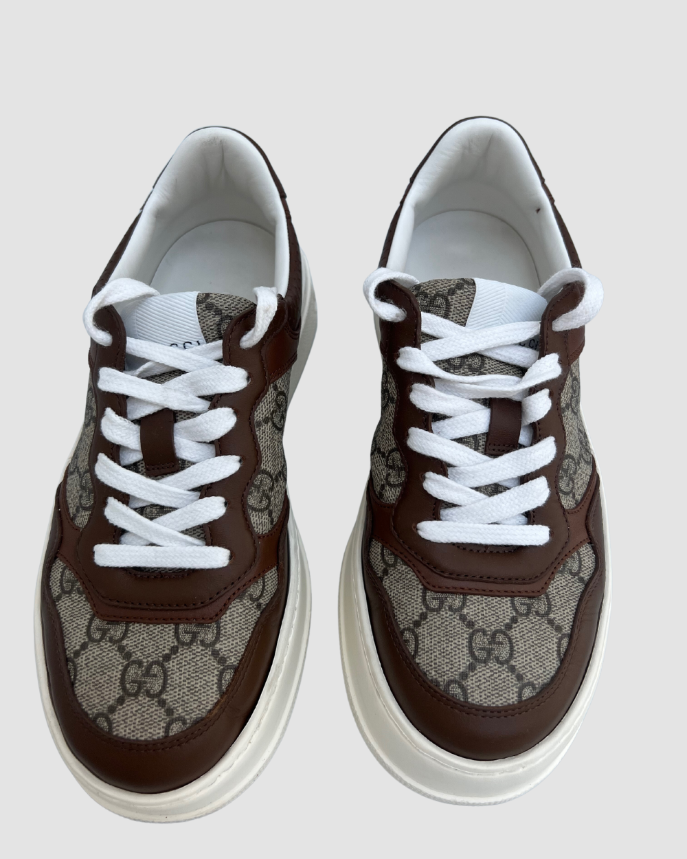 Gucci GG Canvas Leather Sneaker, 37