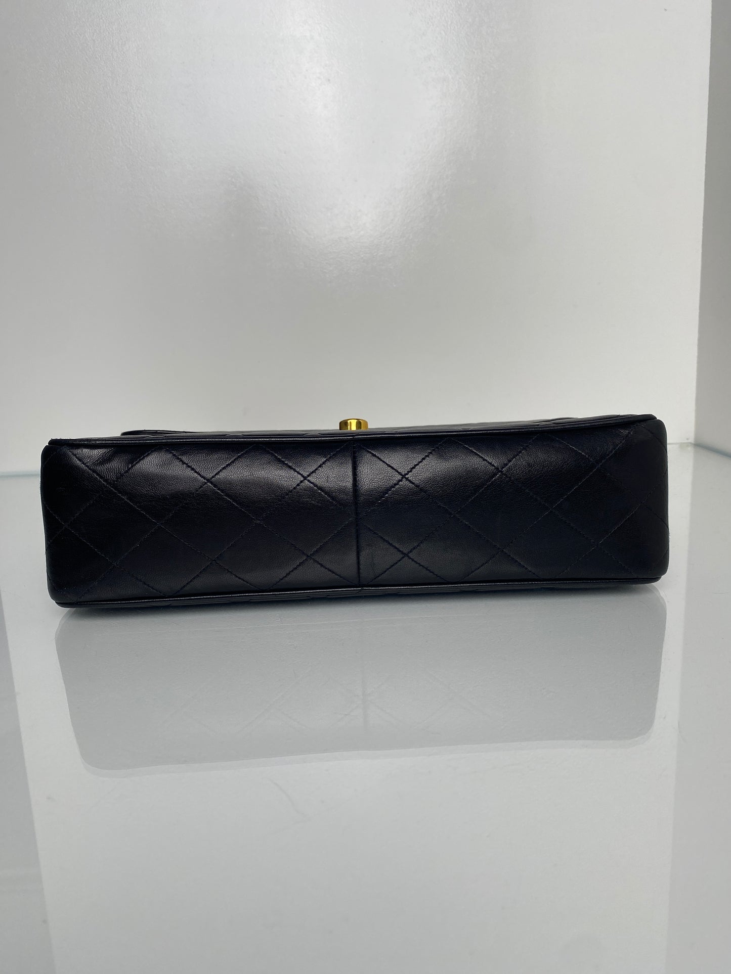 Chanel Vintage Jumbo XL Black Lambskin Leather GHW