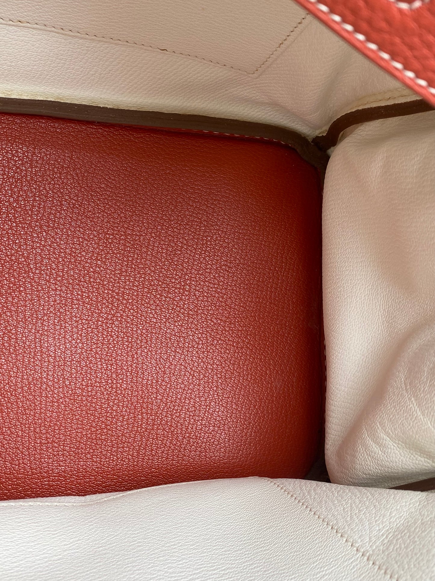Hermes Birkin 35 Eclat Sanguine / White Clemence Clemence PHW #O