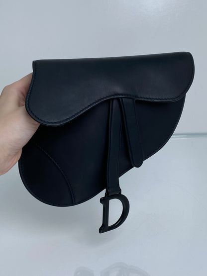Dior Ultra Matte Black Saddle Mini Bum Bag MBHW