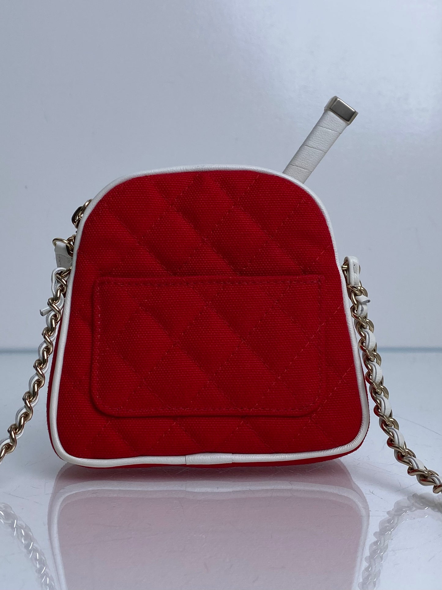 Chanel Tennis Red Mini Chain w/ Mirror GHW