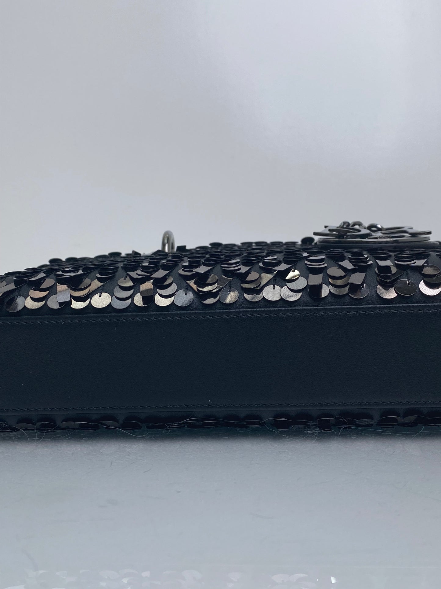 Dior Black Sequin Lady D-Joy Medium Bag RHW