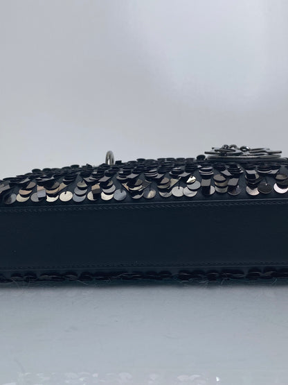Dior Black Sequin Lady D-Joy Medium Bag RHW