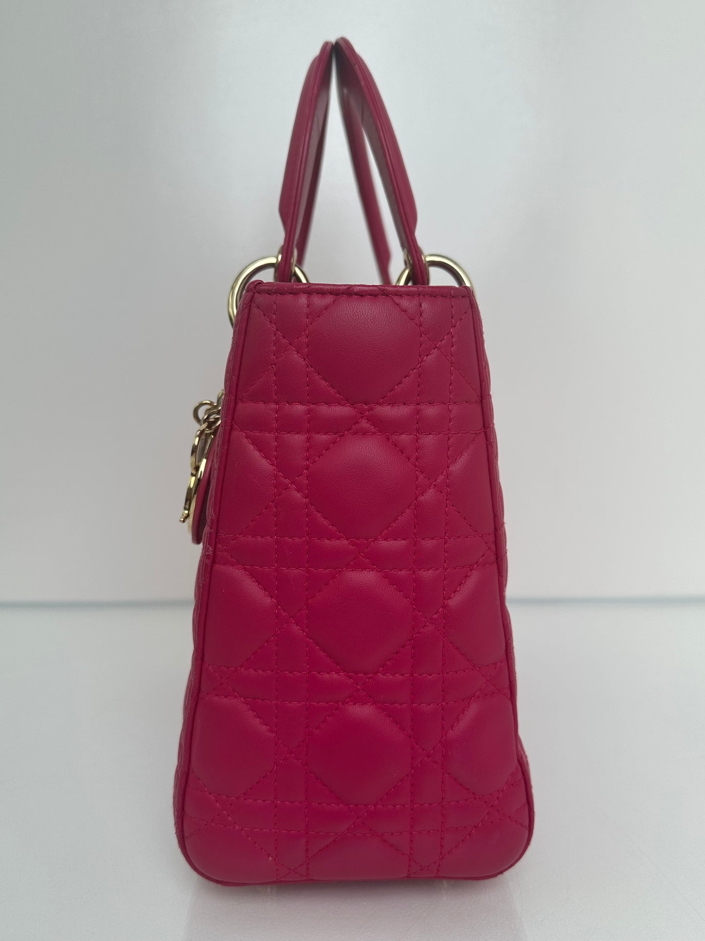 Dior Pink Cannage Lady Dior Bag GHW