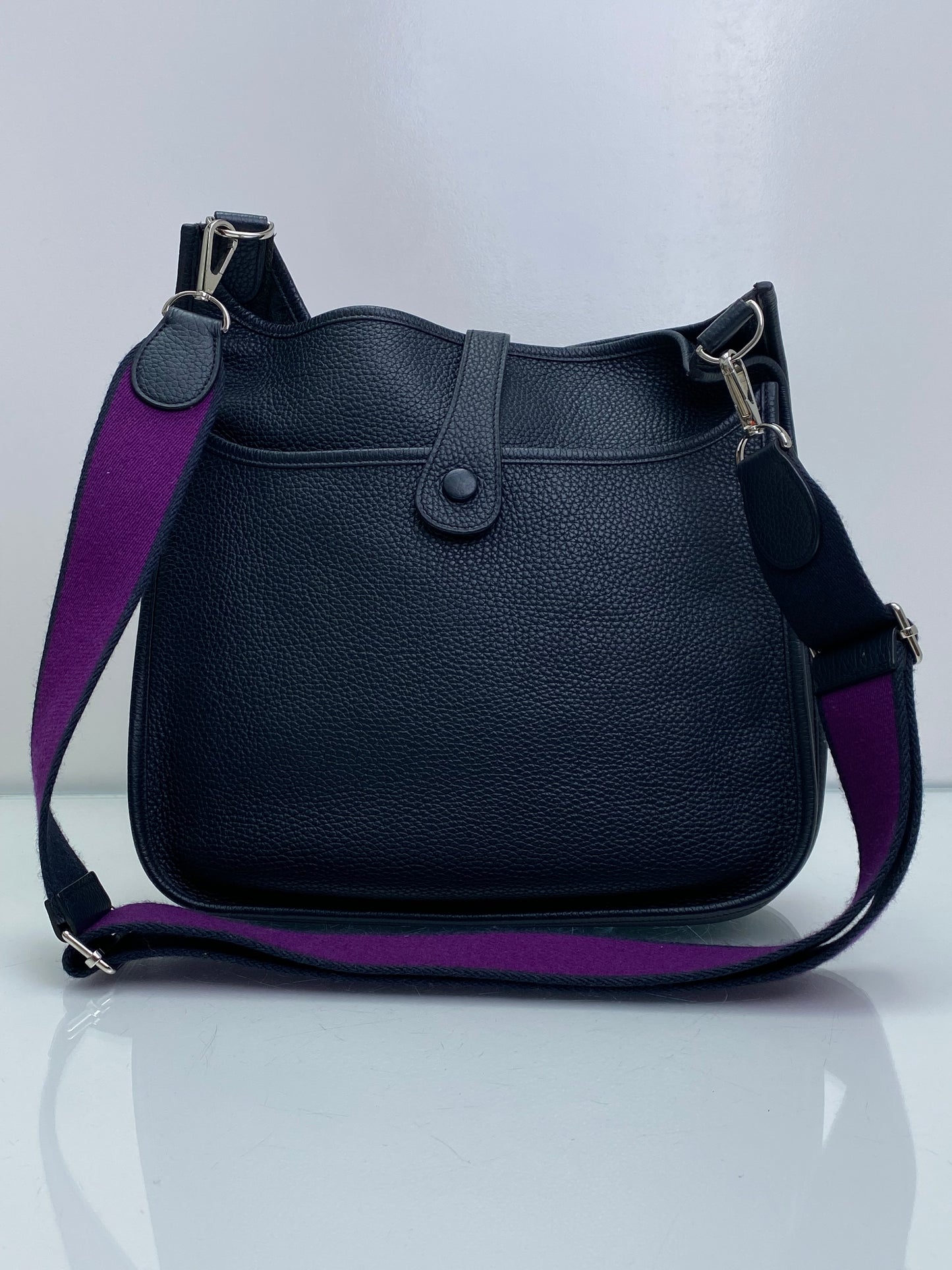 Hermes Evelyne GM Blue Obscur Ultraviolet Clemence PHW