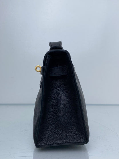 Hermes Kelly Pochette Noir Swift GHW #M