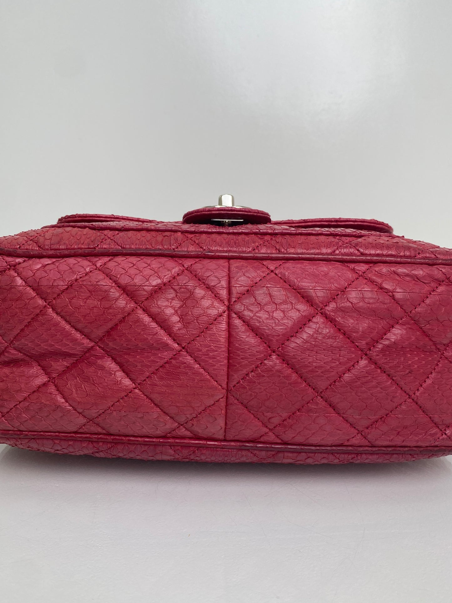 Chanel Pink Python Camera Shoudler Bag SHW