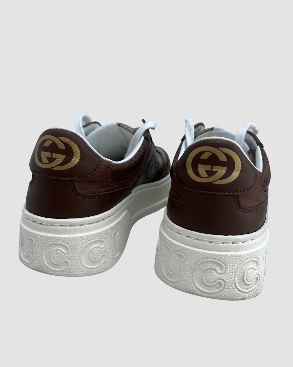 Gucci GG Canvas Leather Sneaker, 37