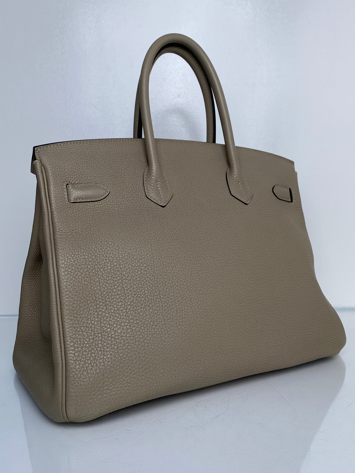 Hermes Birkin 35 Argile Clemence PHW #P