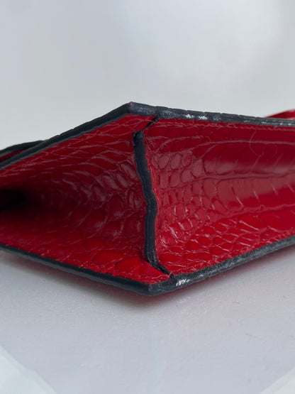 Christian Louboutin Red Elisa Baguette SHW