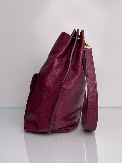 Louis Vuitton Magenta Empreinte Hobo Metis Bag GHW