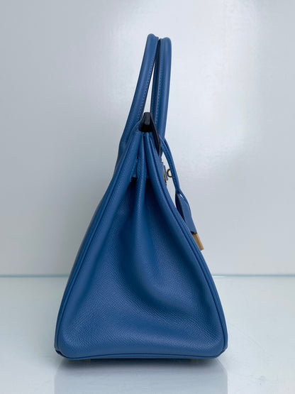 Hermes Birkin 30 Blue Paradise Epsom GHW #D