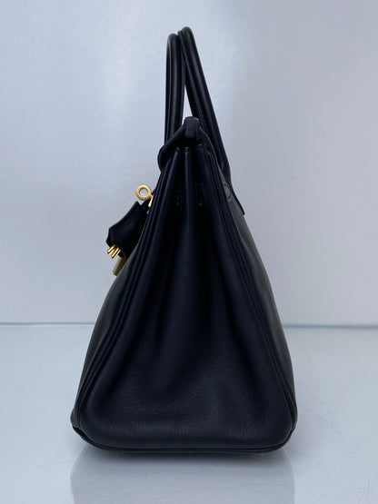 Hermes Birkin 25 Noir Swift #X