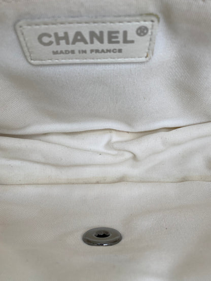 Chanel White & Black Lambskin Hula Hoop Bag SHW