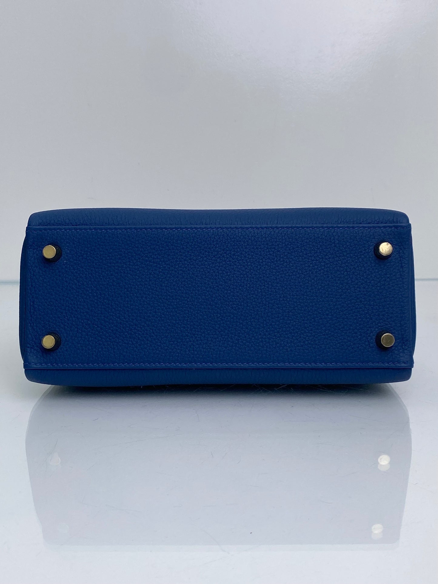 Hermes Kelly 25 Bleu Agate Togo GHW #K