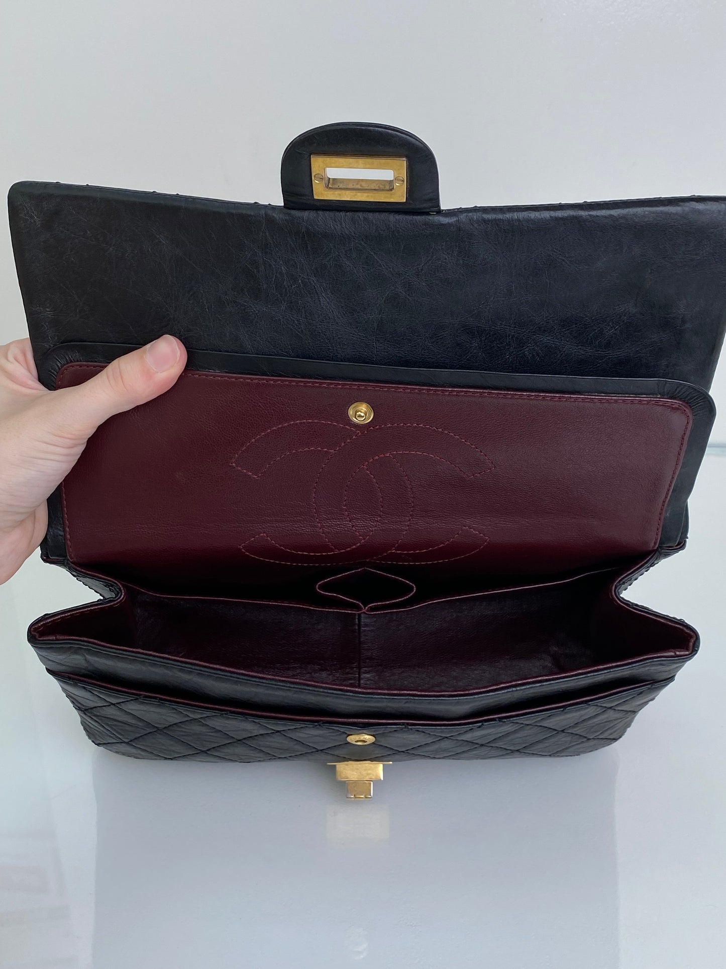 Chanel Black Reissue Medium Flap Bag GHW