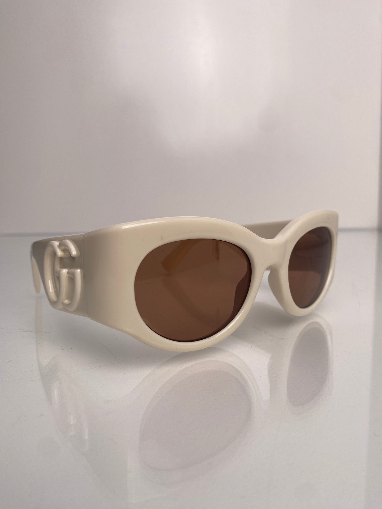 Gucci White 3D Sunglasses
