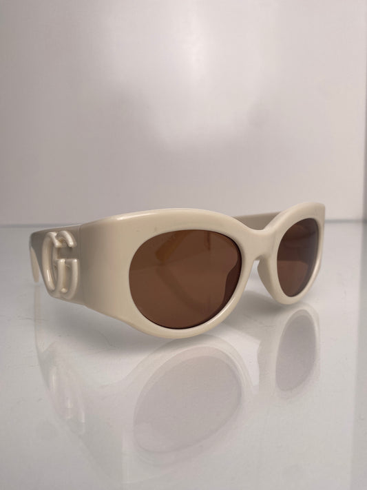 Gucci White 3D Sunglasses