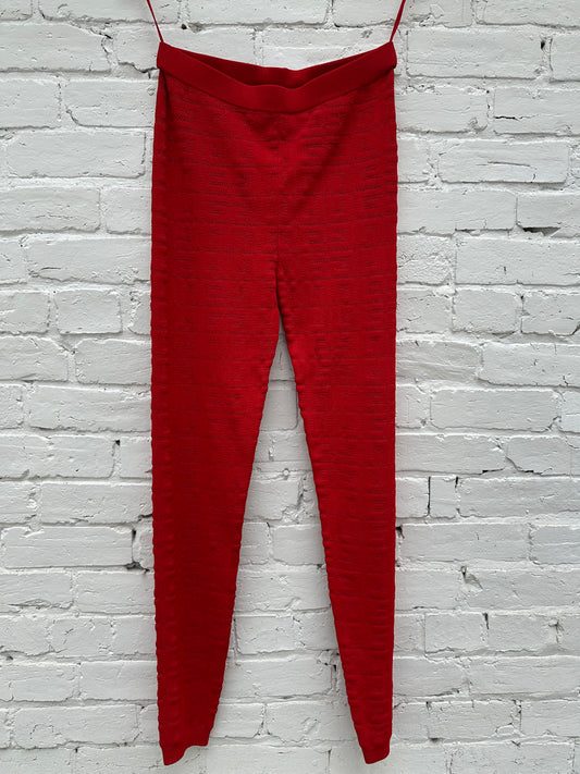 Givenchy Red Knitted Pants, M