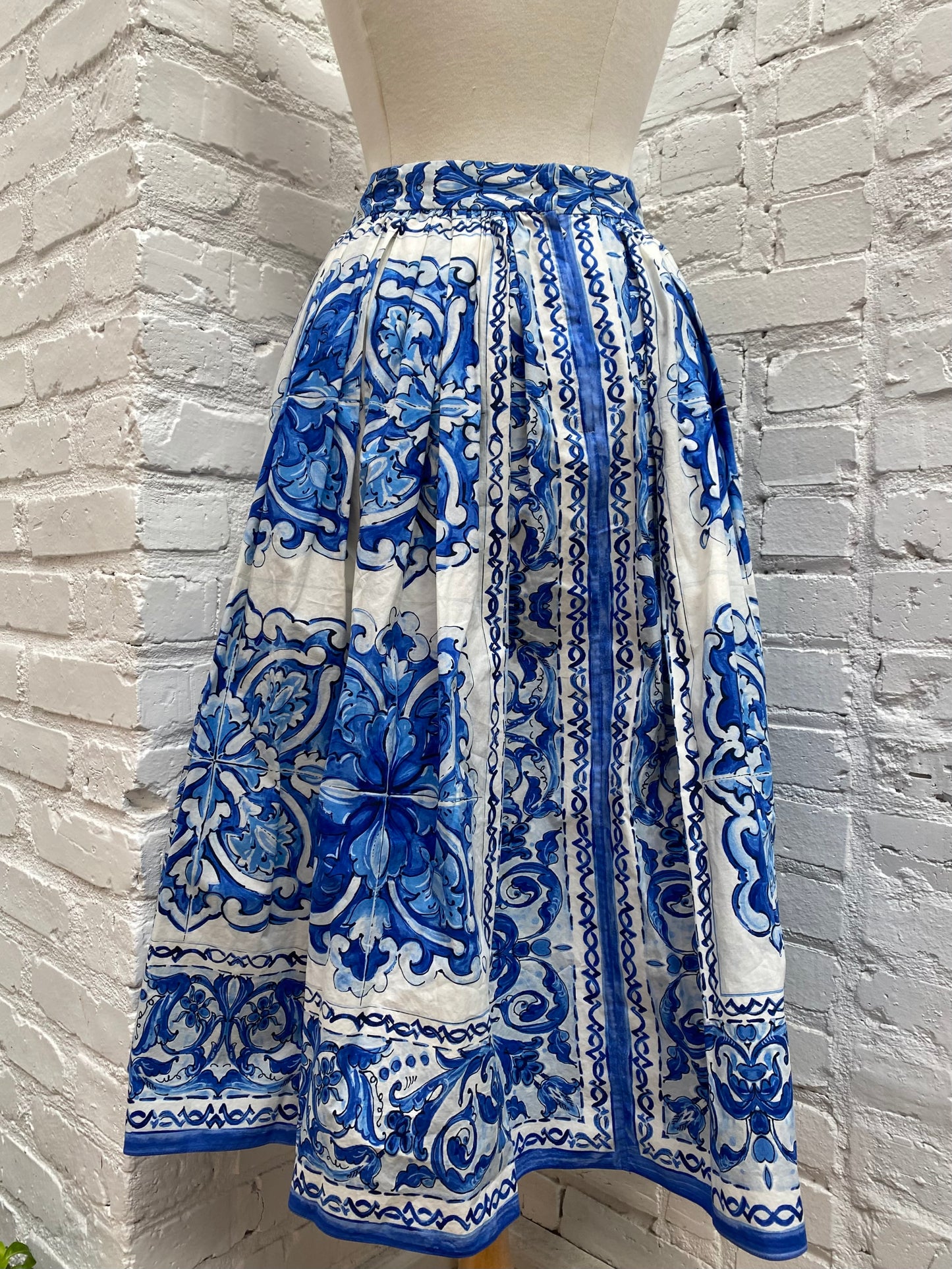 Dolce & Gabbana Blue & White Skirt, M