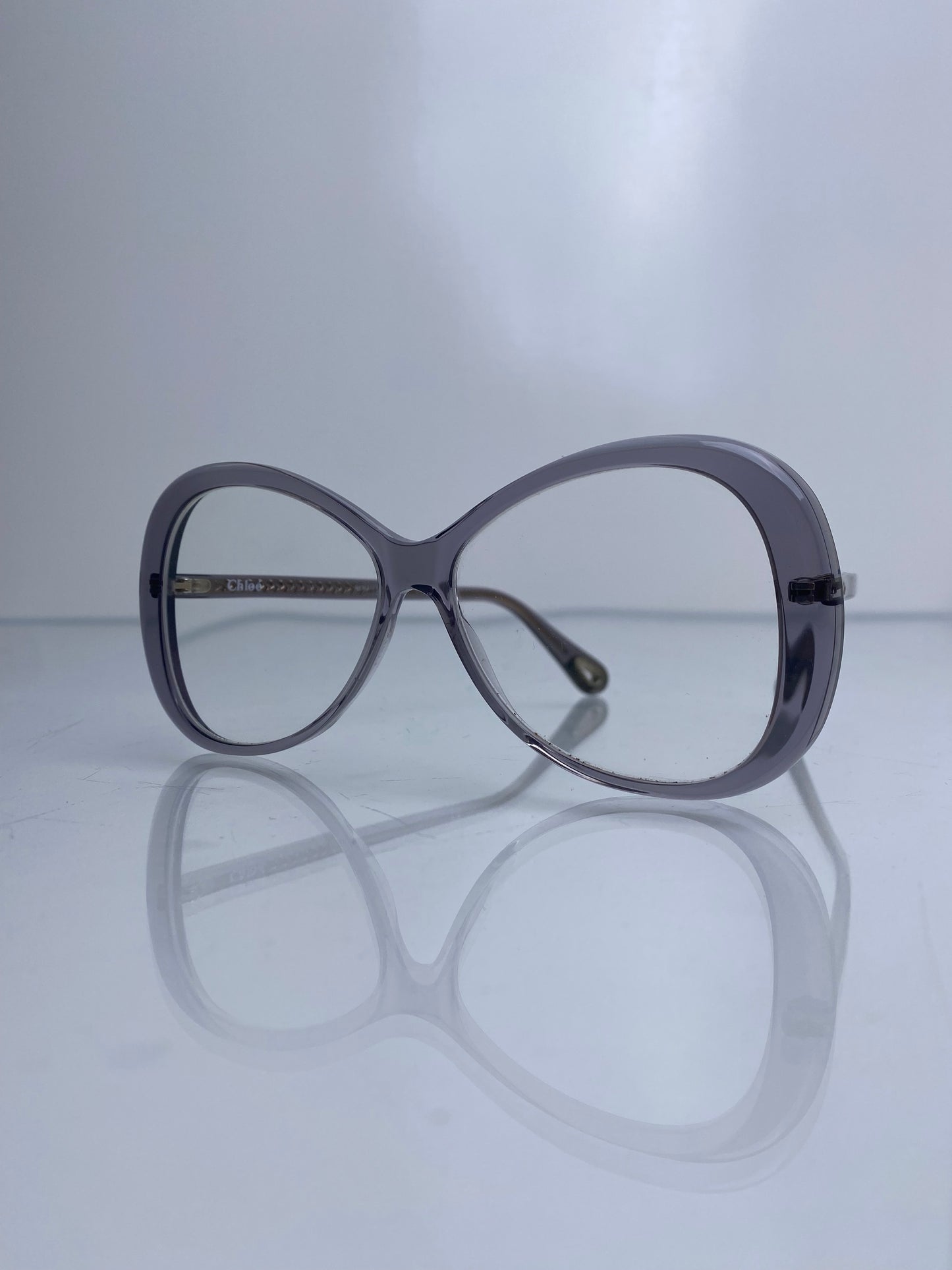 Chloe Grey Oval Braided Edge Prescription Glasses