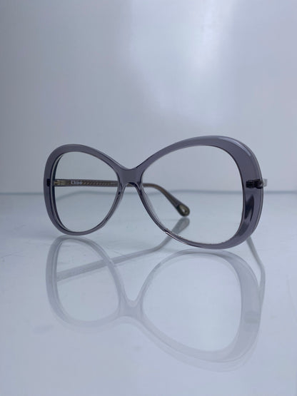 Chloe Grey Oval Braided Edge Prescription Glasses