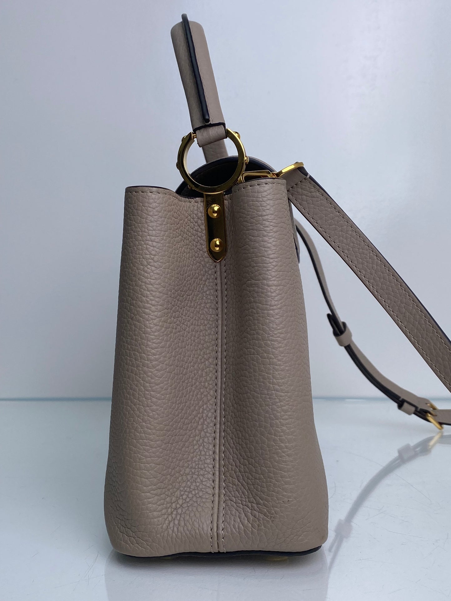 Louis Vuitton Galet Capucines Bag MM w/ Strap GHW
