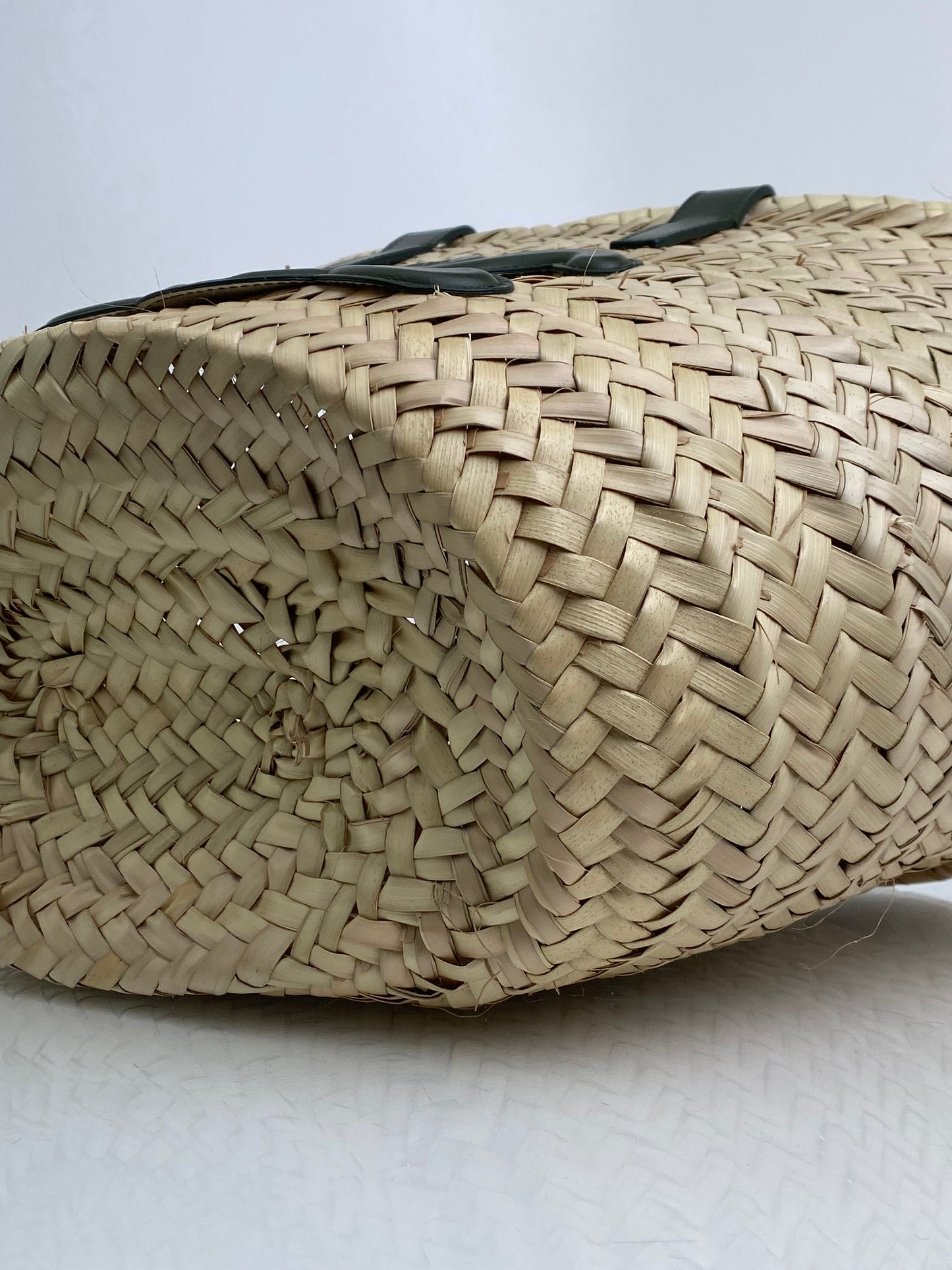 Celine Green Triomphe Straw Bag