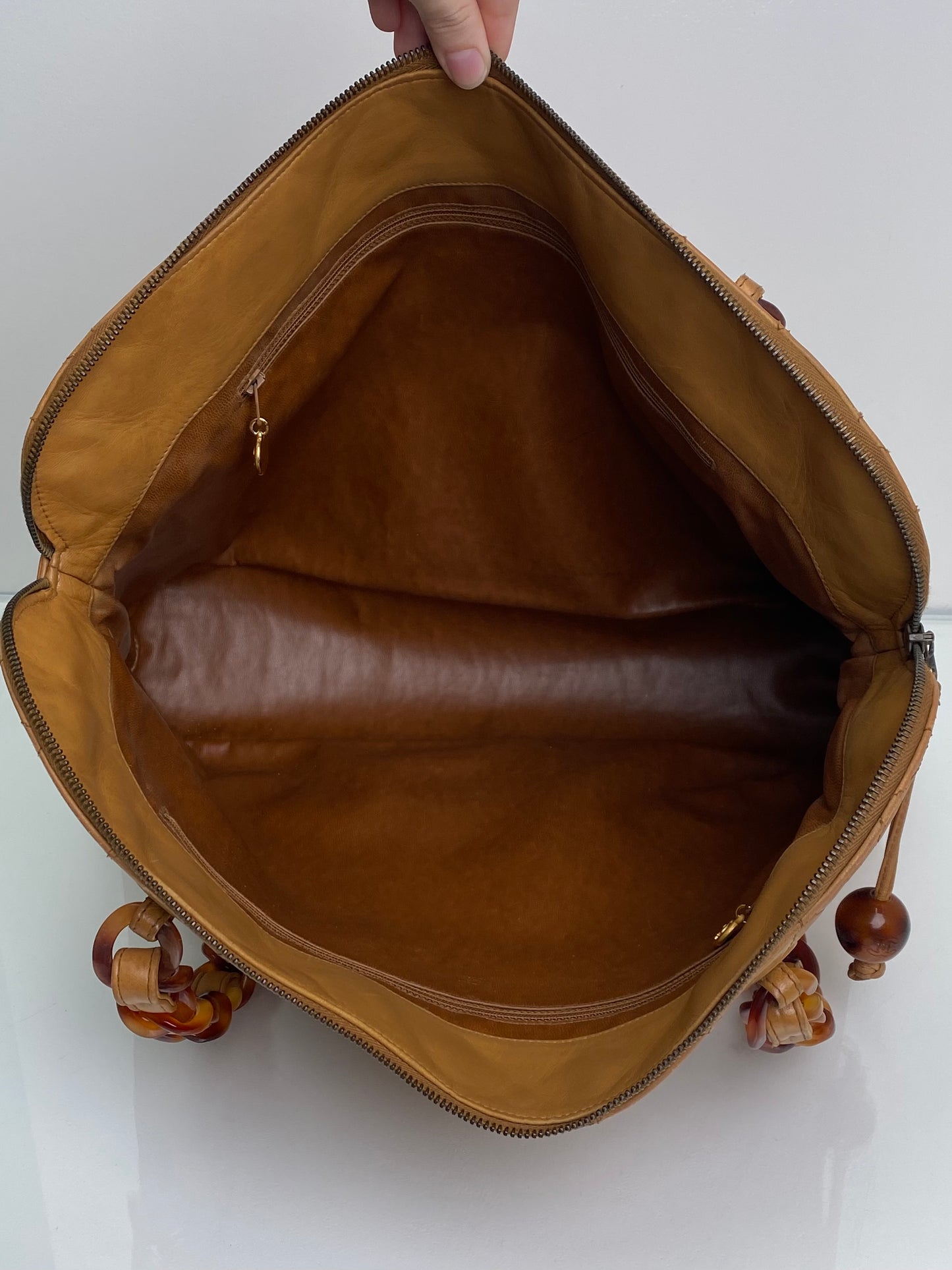 Chanel Vintage Tote Beige Tortoise/GHW