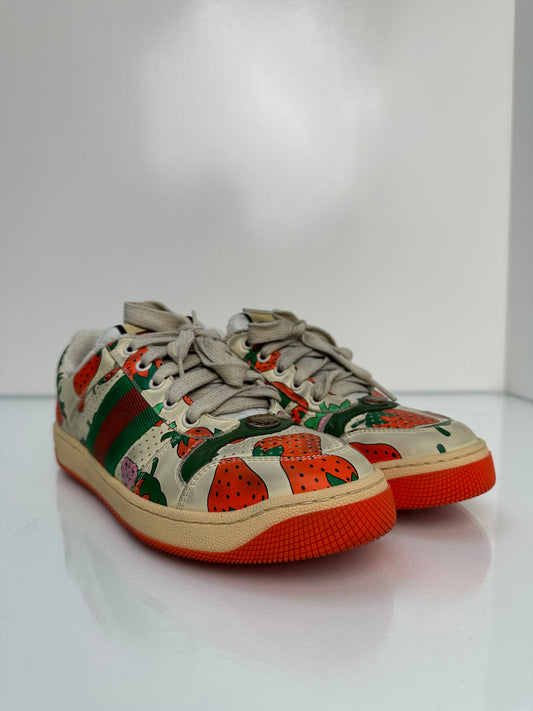 Gucci Strawberry Screener Sneaker 37